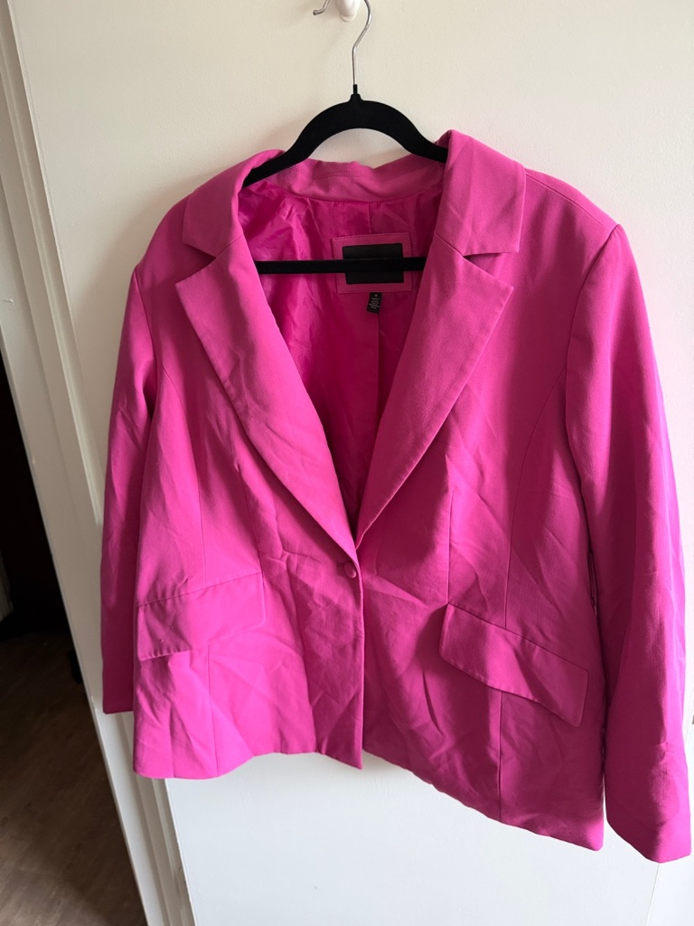 Eloquii Barbie Hot Pink Single-Button Lined Blazer Plus Size 16